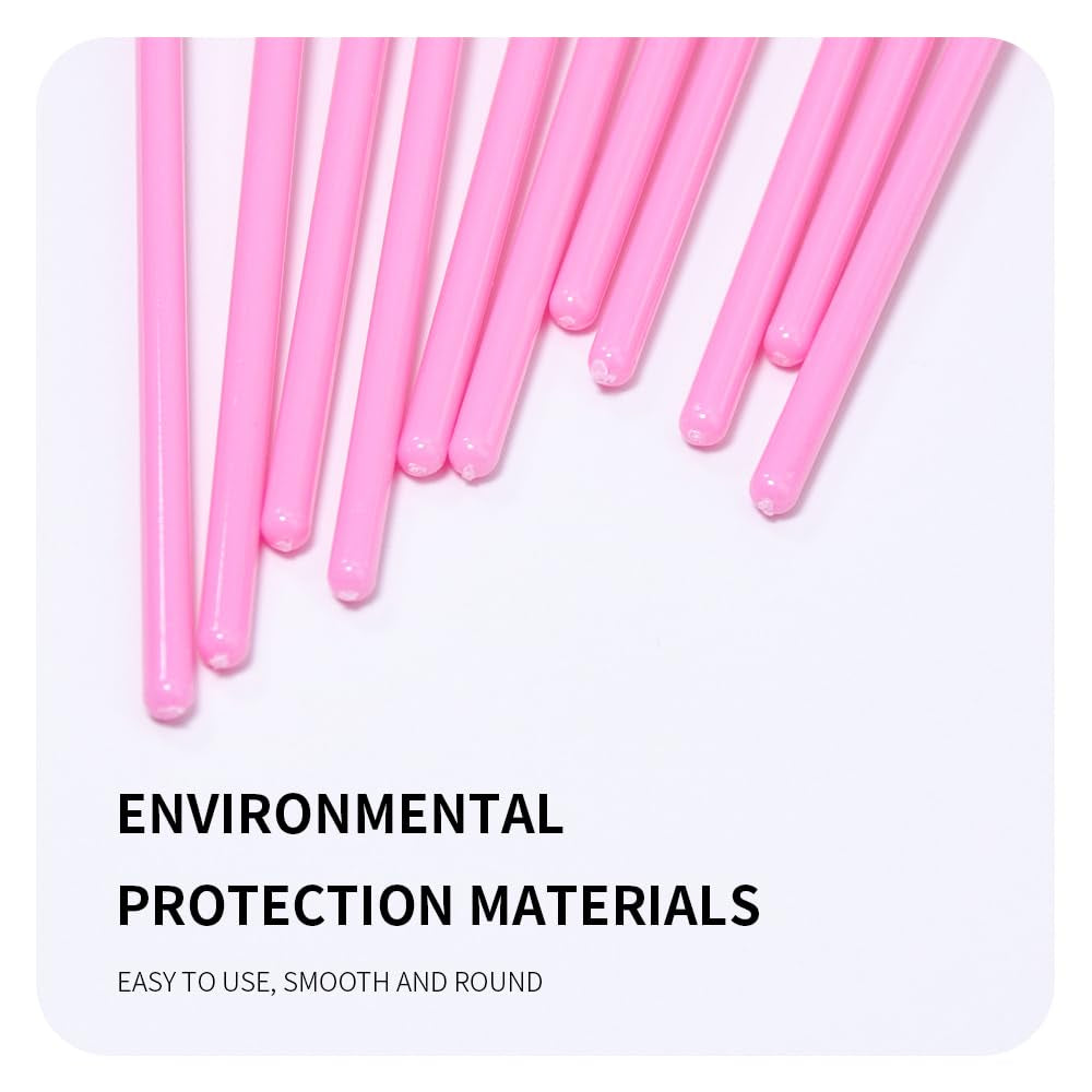 300 Pcs Eyelash Brush Disposable Eyebrow Brush Crystal Mascara Wands Applicator for Eyelash Extension(Lashbrush-A Colored)