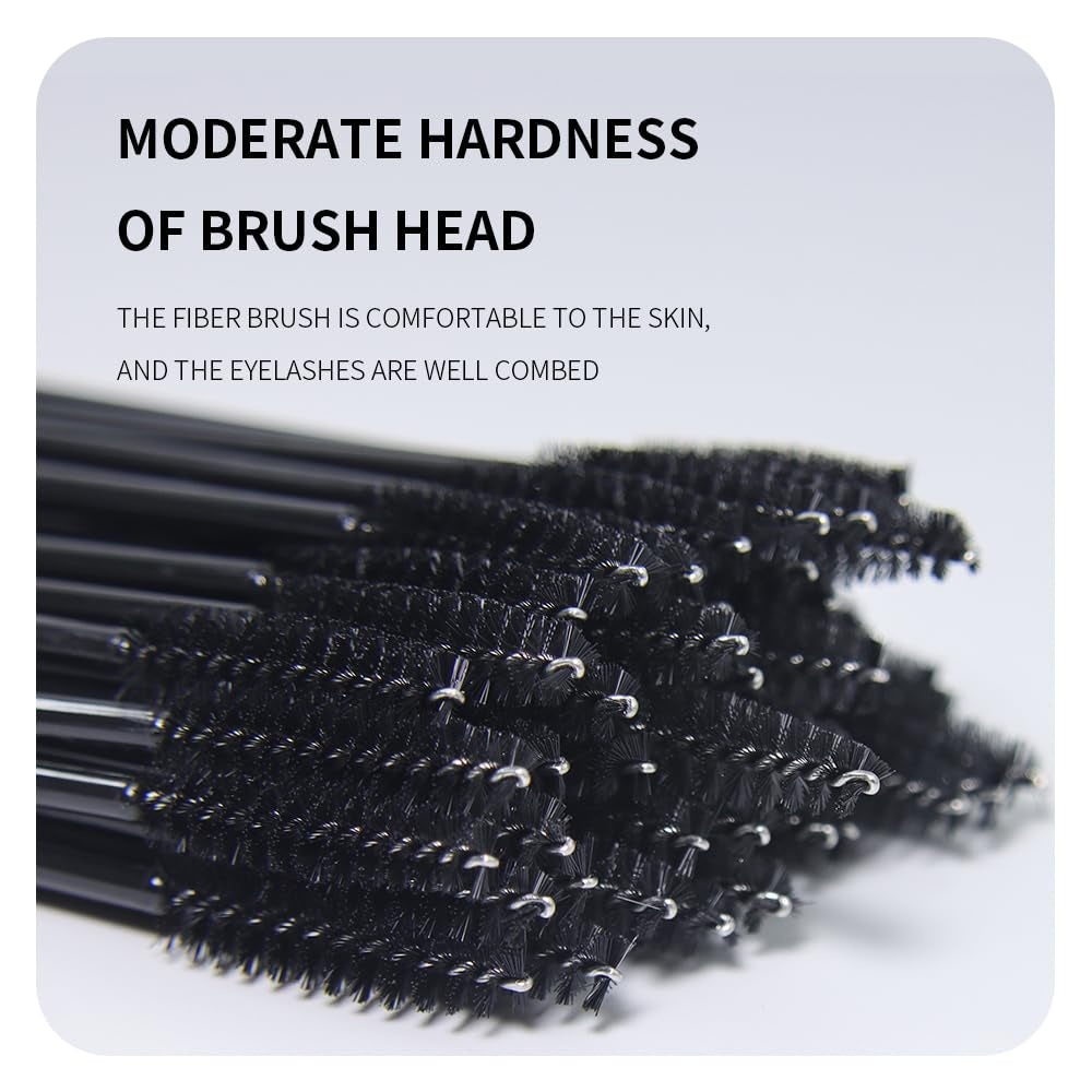 300 Pcs Eyelash Brush Disposable Eyebrow Brush Crystal Mascara Wands Applicator for Eyelash Extension(Lashbrush-A Colored)