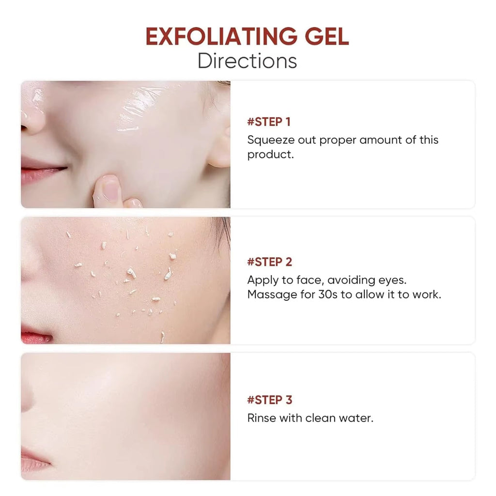 50G Face Exfoliating Gel Skin Care Whitening Moisturizer Repair Facial Scrub Cleanser Acne Blackhead Treatment Remove Face Cream