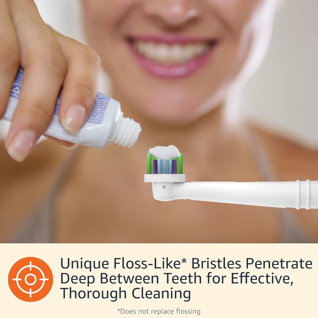 Flossing Replacement Brush Heads, 3 Count, White (Fits Most Oral-B Electric Toothbrushes) (Previously Solimo)