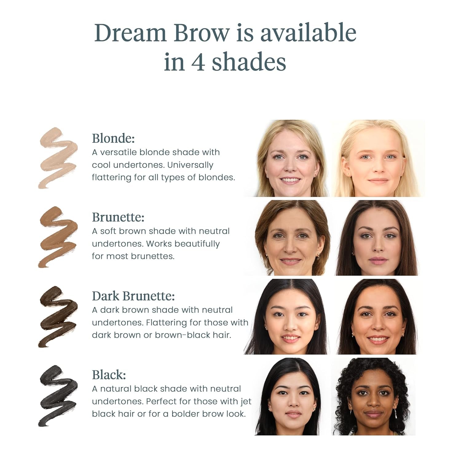 Dream Brow Eye Brow Gel, Long Lasting Eyebrow Gel, Waterproof Eyebrow Mascara, Transfer Proof Tinted Brow Gel and Eyebrow Filler (Blonde)